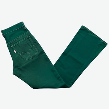 Vintage 1970s LEVI'S Bellbottom Jeans ~ measure 28 x 31 ~ Western ~ Flare Leg ~ Unisex ~ Green 
