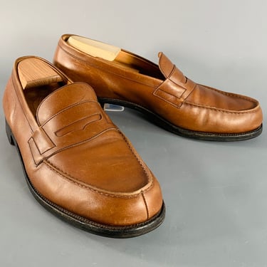 デザイン◎ 90s~ Vintage Woven Leather Loafers Zenith Cognac Woven Leather Loafer