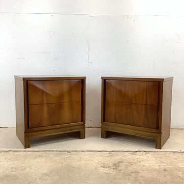 Mid-Century Modern Walnut Nightstands 