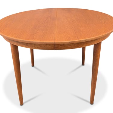 Round Teak Dining Table w 2 Leaves - 122404