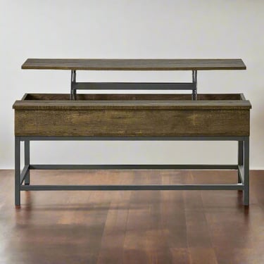 Coaster Company Industrial Wood and Metal Lift Top Coffee Table, Brown Oak FFE258-72