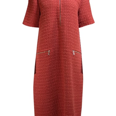 Lafayette 148 - Rust Red Boucle Wool Blend Dress Sz L