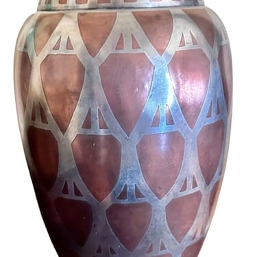 Christofle Metal Vase bt Luc Lanel Circa 1925 Art Deco