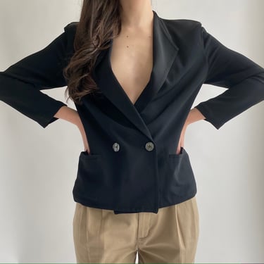 black vintage minimalist blazer 