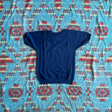 Vintage 1980s JC Penney Raglan Short Sleeve Sweatshirt Made in USA 
