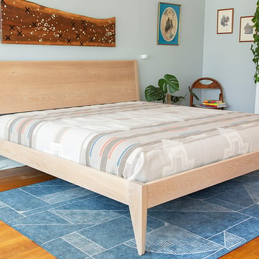 Raw White Oak Willard Bed Frame ~ Platform Bed Frame 