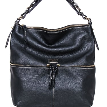 Dooney & Bourke - Black Pebbled Leather Large Shoulder Bag