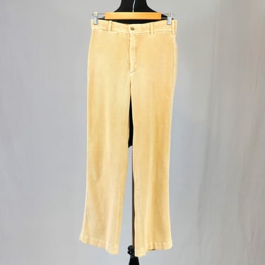 80s Bugle Boy Cords - 27" waist - Teen Boys' or Men's Corduroy Pants - Light Beige Brown - Vintage 1980s - 29.25" inseam 