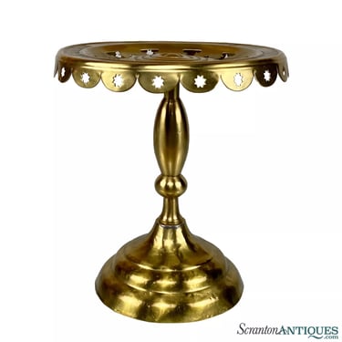 Vintage Traditional Brass Bakers Pedestal Cake Pastry Stand