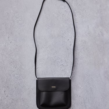 Cordera Leather Flap Bag, Black