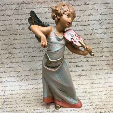 vintage Fontanini angel Italy depose violinist figurine 
