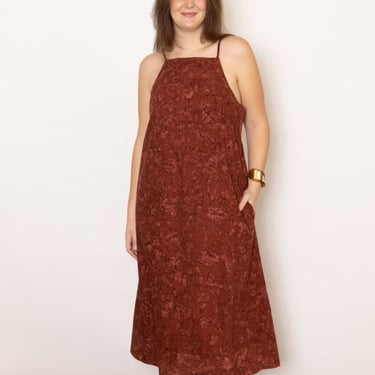 SBJ Austin Meredith Dress - Burgundy Print