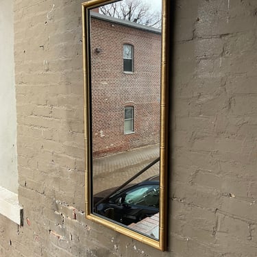 MCM Faux Bamboo Gilt Mirror