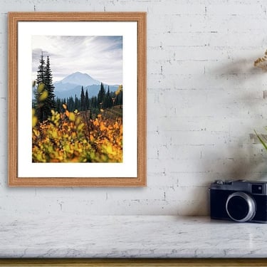 Mt Rainier National Park Print, Pacific Northwest Art, Mountain Wall Art, National Park Print, Washington Cascade Mountains, Nature Photo 