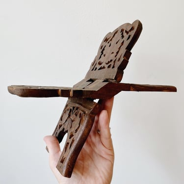 Carved Wood Book Stand