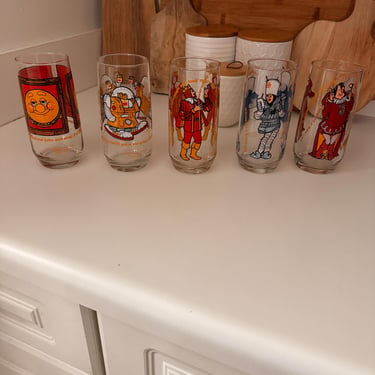 Vintage 1979 Burger King Collector Series Glass Set | Set of 5 