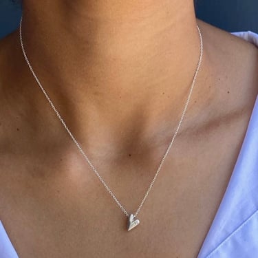 Philippa Roberts | Tiny Heart w/ 02ct Diamond Silver Necklace
