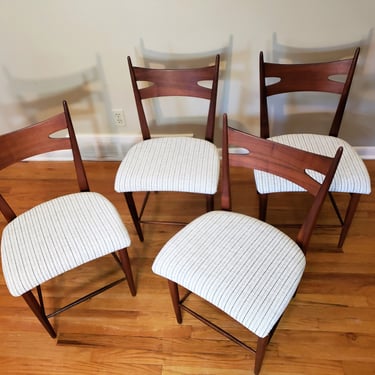 Mid Century Calvin Furniture Set of Four Dining Chairs - American Design Foundation Group 
