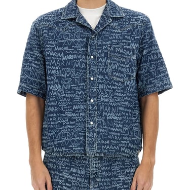 Marni Men Denim Bowling Shirt