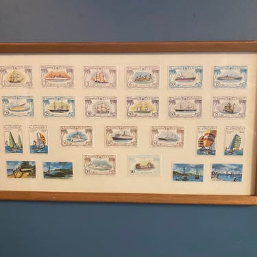 cj/ The Grenadines of St. Vincent Uncirculated Stamp Collection Framed