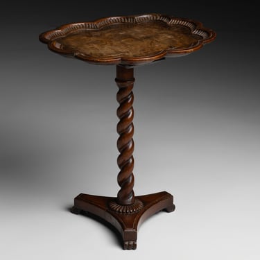 Carved Oak Tray Table