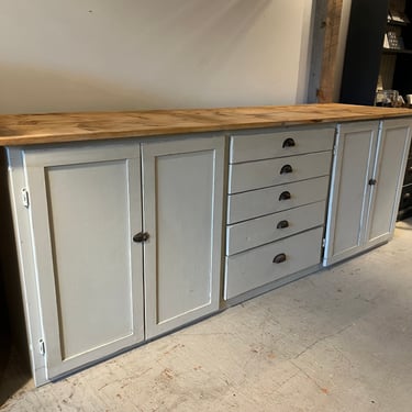 Vintage Painted Cabinet with Drawers