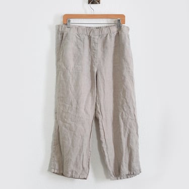 Vintage beige linen cotton pants 