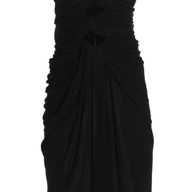 Saint Laurent Women Draped Cut Out Dress