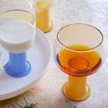 Colored Transparent Glass Cups