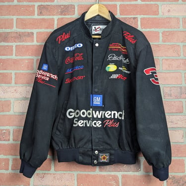 Vintage 90s 00s NASCAR Racing Goodrich Service Plus ORIGINAL Jeff Hamilton Jacket - Small 