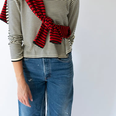 Cotton Striped Long Sleeve Tee