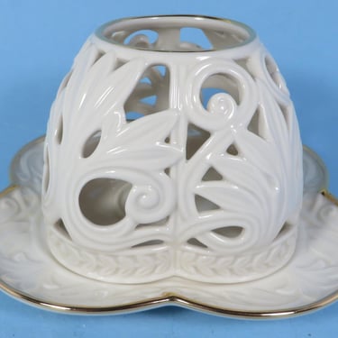 Vintage Lenox Collections Illuminations Pierced Tealight Candle Holder 