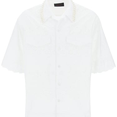 Simone Rocha "Scalloped Lace Shirt With Pearl Men