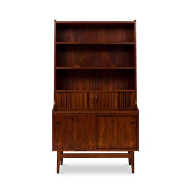 Vintage 1960s Danish Mid-Century Rosewood Bookcase Cabinet 