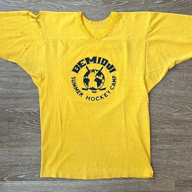 70’s Bemidji Summer Hockey Camp Distressed Cotton Jersey Shirt 