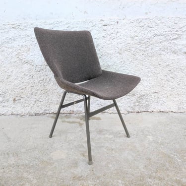 Vintage Lounge Lupina Chair/ Stol Kamnik Chair / Shell Lupina Chair / Niko Kralj Dining Chair / Brown Office Chair / Yugoslavia /  /70s 