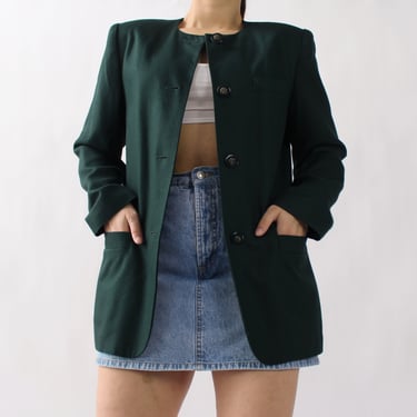 Vintage Sleek Evergreen Blazer