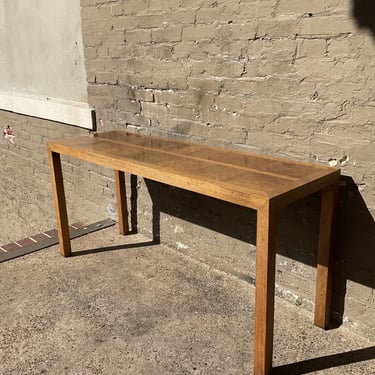 Burlwood Inlaid Parsons Table