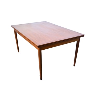 Large Teak Dining Table with 2 leaves Dutch Leaves Danish Modern 