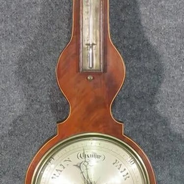 Antique Mahogany Signed Truconi Liverpool English Barometer Mid 1800s