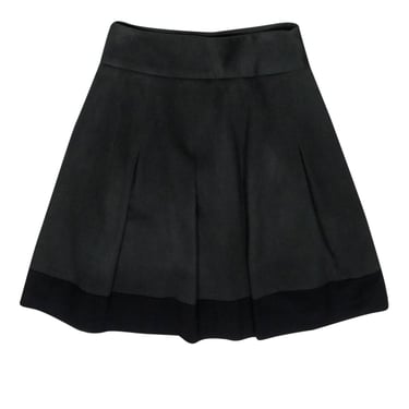 Rag &amp; Bone - Olive &amp; Black Cashmere Pleated A-Line Skirt Sz 6