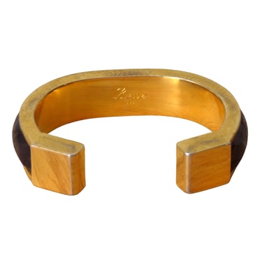 LOEWE- Alligator &amp; Gold Tone Bracelet