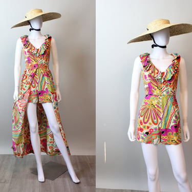 1960s two piece ROMPER and OVER SKIRT xs | new spring 