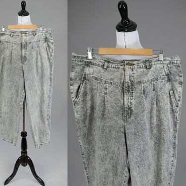 80s Chic Pleated Yoke Jeans - 39