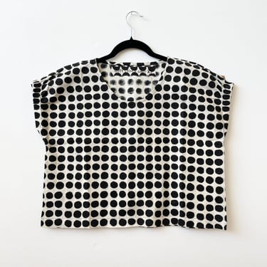 Happy French Gang - Zélia Big Dots Top - Black