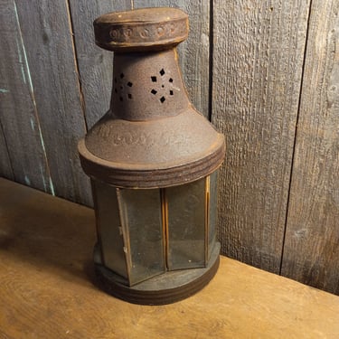 Cute Rusty Lantern 7.75 X 14.5 X 4