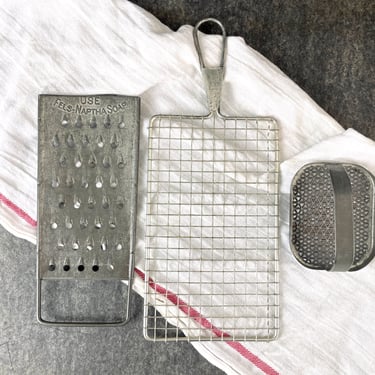 Vintage grater set of three - mix of ages and styles 
