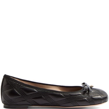 Valentino Garavani Women Quiltie 67 Leather Ballet Flats