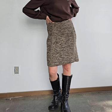 Prada Walnut Woven Skirt (M)