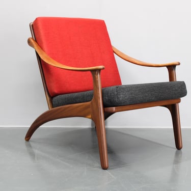 1960s Arne Hovmand Olsen Teak Armchair for P. Mikkelsen, Denmark 